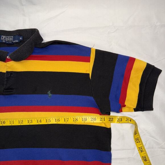 Vintage Men’s Ralph Lauren Striped Polo Size: Xl - Picture 4 of 9